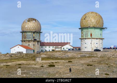 Torre - altes Sternwarte auf der Spitze des Berges Serra da Estrela in Portugal, Europa Stockfoto