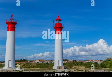 Leuchtturm auf der Ile d'Aix an der Atlantikküste Frankreichs Stockfoto