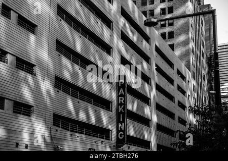 Parken in Downtown Manhattan. Stockfoto