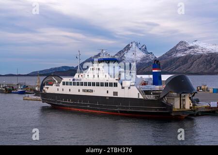 Norled MF Vikingen Autofähre in Sandnessjoen, Norwegen, Skandinavien, Europa im Oktober Stockfoto