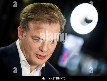 DIE HAAG - Pieter Omtzigt (NSC) nach einem zweiten Gespräch mit dem Pfadfinder Ronald Plasterk und Parteichef Geert Wilders (PVV). ANP KOEN VAN WEEL niederlande aus - belgien aus Stockfoto