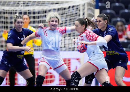 Herning, Dänemark. Dezember 2023. Das Spiel der IHF Handball-Weltmeisterschaft der Frauen zwischen Serbien und Polen in der Hauptrundengruppe 3 in der Arena Nord in Frederikshavn Dänemark Donnerstag, 7. Dezember 2023 Credit: Ritzau/Alamy Live News Stockfoto