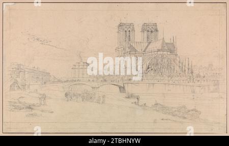Die Apsis Notre-Dame, Paris 2021 von Charles Meryon Stockfoto