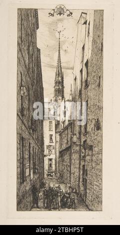 La Rue des Chantres (Rue des Chantres, Paris) 1917 von Charles Meryon Stockfoto