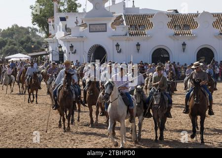 saca de las yeguas Festival El Rocio Provinz Huelva Spanien Stockfoto