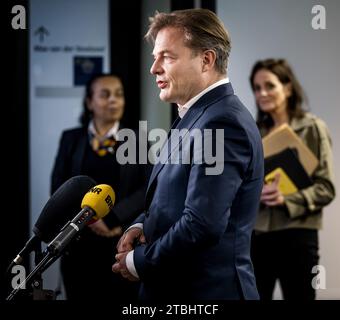 DIE HAAG - Pieter Omtzigt (NSC) nach einem zweiten Gespräch mit dem Pfadfinder Ronald Plasterk und Parteichef Geert Wilders (PVV). ANP KOEN VAN WEEL niederlande aus - belgien aus Stockfoto