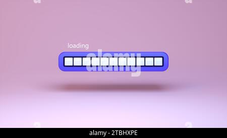 Blaues Ladesymbol, Download-Schild, weißes Ladesymbol, Daten laden, Datei laden, Daten herunterladen, Ordner herunterladen, Datei hochladen. Stockfoto