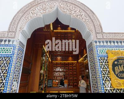 Bacha Coffee Shop im dar el Bacha Palace, Marrakesch aka Marrakesch, Marokko, 07. Dezember 2023 Stockfoto