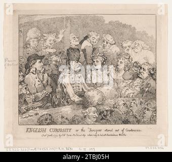 Die englische Neugier oder der Ausländer starrte aus dem Ansehen 1959 von Thomas Rowlandson Stockfoto