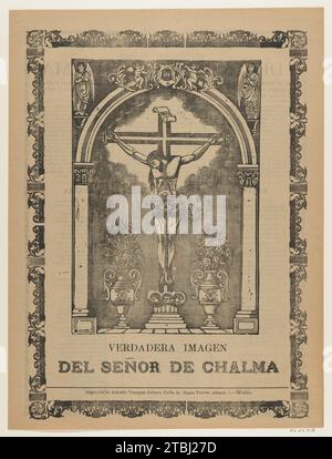 Wahrhaftiges Bild des Herrn von Chalma, Christus gekreuzigt 1946 von Antonio Vanegas Arroyo Stockfoto