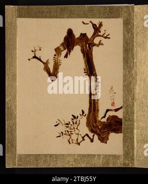 Krähe auf Baum 1936 von Shibata Zeshin Stockfoto