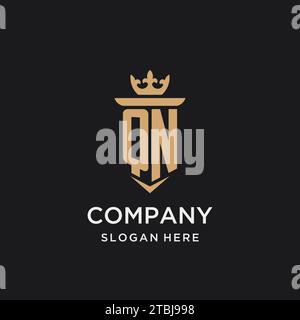 QN Monogramm mit mittelalterlichem Stil, Luxus und eleganten Design-Ideen Stock Vektor