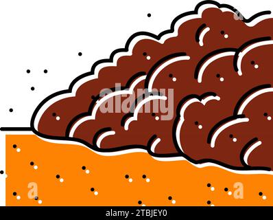 mars Staubsturm mars Planet Farbsymbol Vektordarstellung Stock Vektor