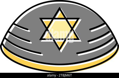 Kippah Yarmulke jüdische Farbsymbol Vektor-Illustration Stock Vektor