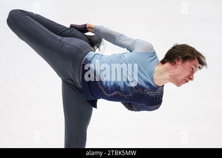 Zagreb, Kroatien. Dezember 2023. Jari Kesslerof Kroatien tritt am 2. Tag der 55. Goldenen Pirouette in Zagreb, Kroatien, am 7. Dezember 2023 im man Free Skating an. Foto: Igor Kralj/PIXSELL Credit: Pixsell/Alamy Live News Stockfoto