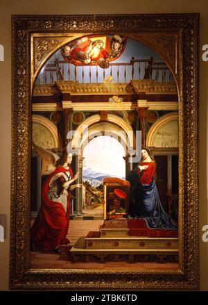 Italien Modena Galleria Estense - Verkündigung 1512 - Scacceri Giovanni Antonio und Bianchi Ferrari Francesco Stockfoto