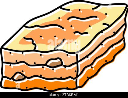 Baklava Gebäck griechische Küche Farbe Symbol Vektor Illustration Stock Vektor