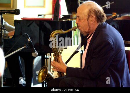 Danny Moss, Danny Moss Group, Brecon Jazz Festival, Powys, Wales, 2007. Stockfoto