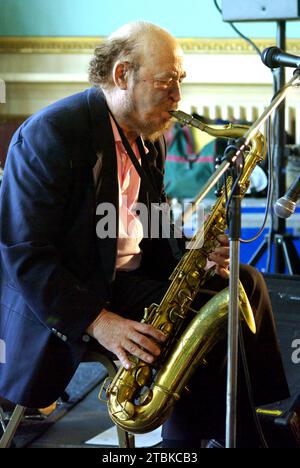 Danny Moss, Danny Moss Group, Brecon Jazz Festival, Powys, Wales, 2007. Stockfoto