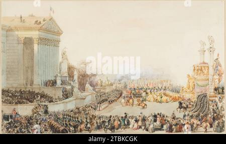 Die Übersetzung der Asche Napoleons: 15. Dezember 1840, ca. 1842. Stockfoto