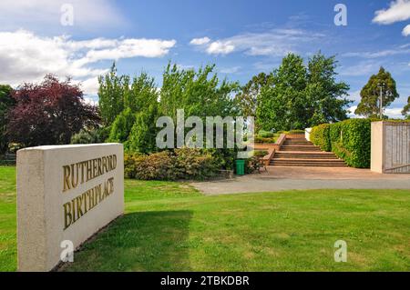 Ernest Rutherford (neuseeländischer Physiker) Birthplace Memorial, Brightwater, in der Nähe von Nelson, Region Tasman, Südinsel, Neuseeland Stockfoto