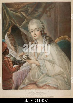 Jeanne B&#xe9;cu, Comtesse du Barry und ihr Diener Zamor, 1771. Stockfoto