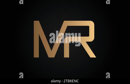 Luxuriöses Initial RM- oder MR-Monogramm-Logo-Design Stock Vektor
