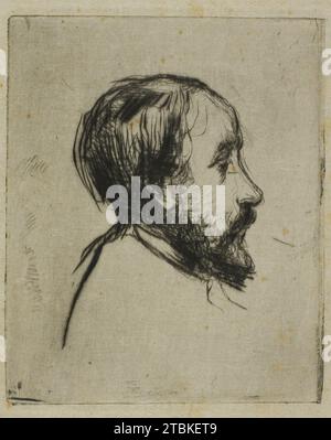 Profilporträt von Degas, n.d. Stockfoto