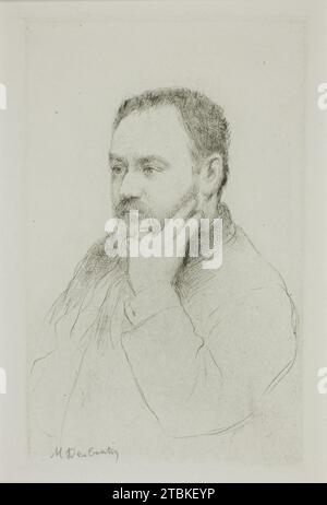 Porträt von Emile Zola, 1875. Stockfoto