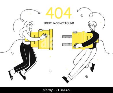 Fehler 404 Konzept der Vektorstruktur Stock Vektor