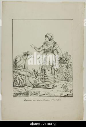 Eingeborene von Casal-Bordino, 1817. Stockfoto