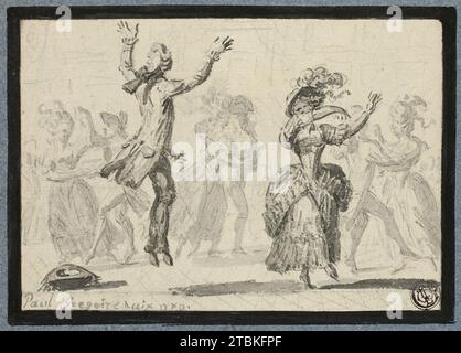 Meine Damen und Herren tanzen, 1781/1823. Stockfoto