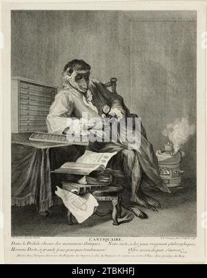 Der Monkey Antiquarian, 1743. Stockfoto