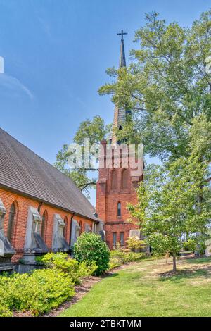 Das historische St.. Peter's Episcopal Church in Oxford, Mississippi. Stockfoto