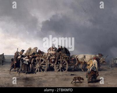 Der Transport der Verwundeten I, 1853. Stockfoto