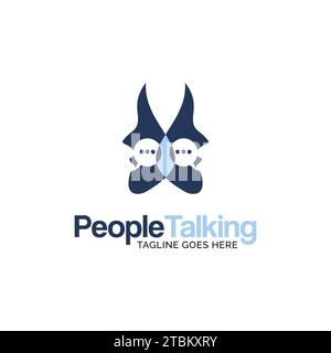 Menschen sprechen von Inspiration für das Logo-Design Stock Vektor