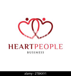 Logodesign-Vorlage für Logodesign für Love or Heart People Care Icon Stock Vektor