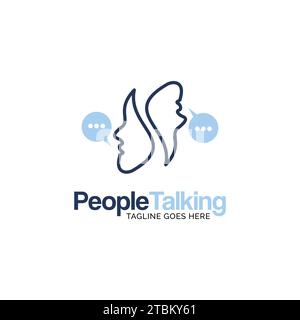 Menschen sprechen von Inspiration für das Logo-Design Stock Vektor