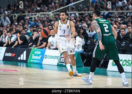 Athen, Lombardei, Griechenland. Dezember 2023. 7 FACUNDO CAMPAZZO .of Real Madrid während der Euroleague, Runde 13, Spiel zwischen Panathinaikos AKTOR Athen und Real Madrid in der OAKA Altion Arena am 7. Dezember 2023 in Athen, Griechenland. (Kreditbild: © Stefanos Kyriazis/ZUMA Press Wire) NUR REDAKTIONELLE VERWENDUNG! Nicht für kommerzielle ZWECKE! Stockfoto