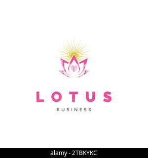 Inspiration für Lotusblüten-Logo Stock Vektor