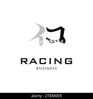 Initial Letter RD Racing Icon Logo Design Template Stock Vektor