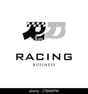 Initial Letter RD Racing Icon Logo Design Template Stock Vektor