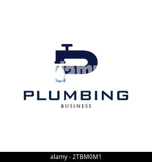 Initial Letter P Plumbing Icon Logo Design Template Stock Vektor