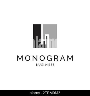 Initial Letter HN Monogramm Icon Logo Design Vorlage Stock Vektor