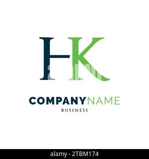 Initial Letter HK Icon Logo Design Template Stock Vektor