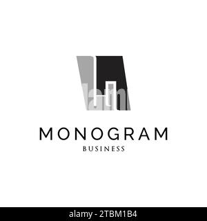 Initial Letter HN Monogramm Icon Logo Design Vorlage Stock Vektor