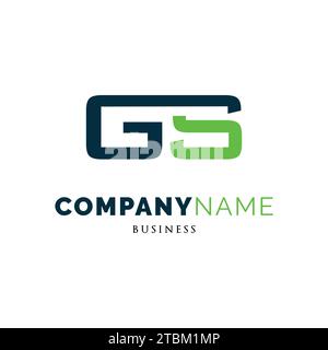 Design-Vorlage für Anfangsbuchstaben des GS-Symbols Stock Vektor
