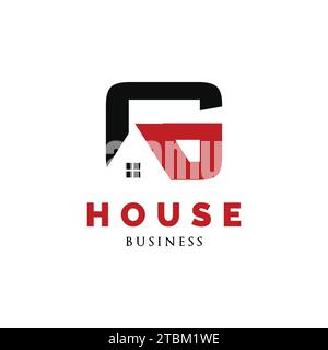 Initial Letter G Real Estate oder House Icon Logo Design Vorlage Stock Vektor