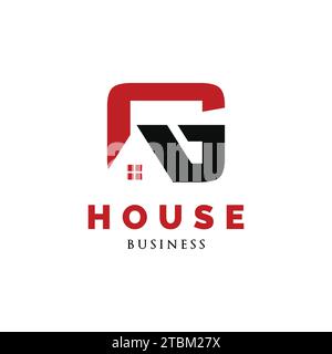 Initial Letter G Real Estate oder House Icon Logo Design Vorlage Stock Vektor
