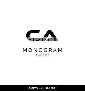 Inspiration für das ursprüngliche CA-Monogramm-Logo Stock Vektor